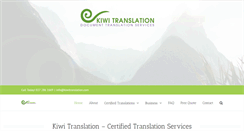 Desktop Screenshot of kiwitranslation.com